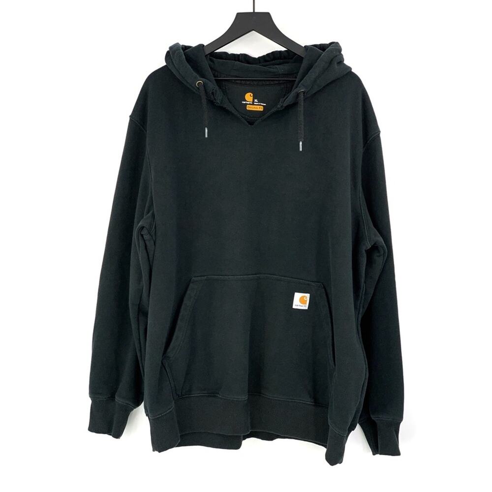 CARHARTT *Customized Rain Defender Paxton Heavyweight Hooded Sweatshirt Black XL